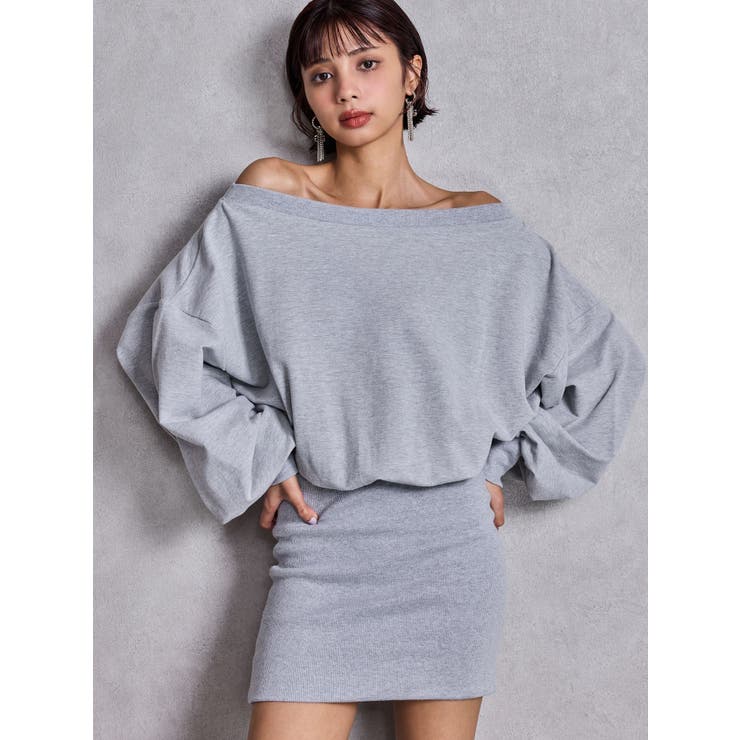 GGドッキングオフショルスウェットワンピース | GYDA | 詳細画像2 