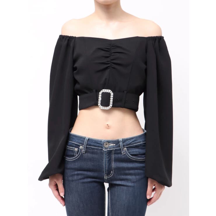 bijouバックルlong sleeveブラウス | GYDA | 詳細画像19 