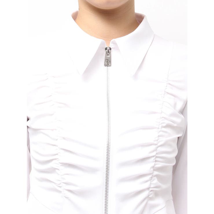 W ZIPギャザータイトシャツ | GYDA | 詳細画像16 