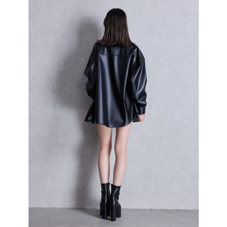 フェイクレザースタイリングシャツ | GYDA | 詳細画像10 