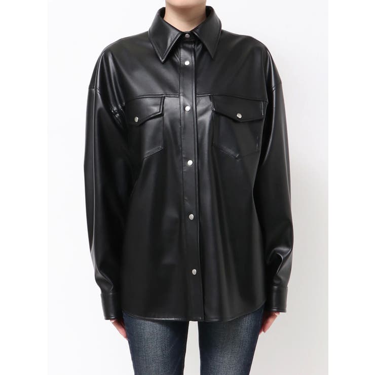 フェイクレザースタイリングシャツ | GYDA | 詳細画像11 