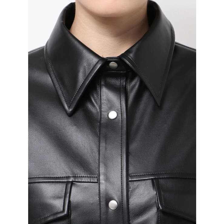 フェイクレザースタイリングシャツ | GYDA | 詳細画像14 