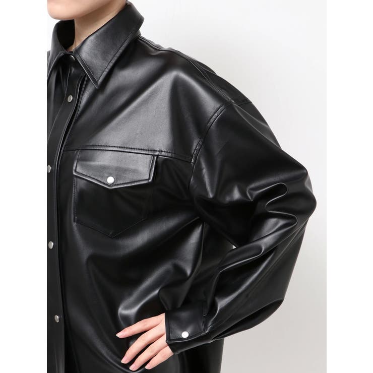 フェイクレザースタイリングシャツ | GYDA | 詳細画像15 