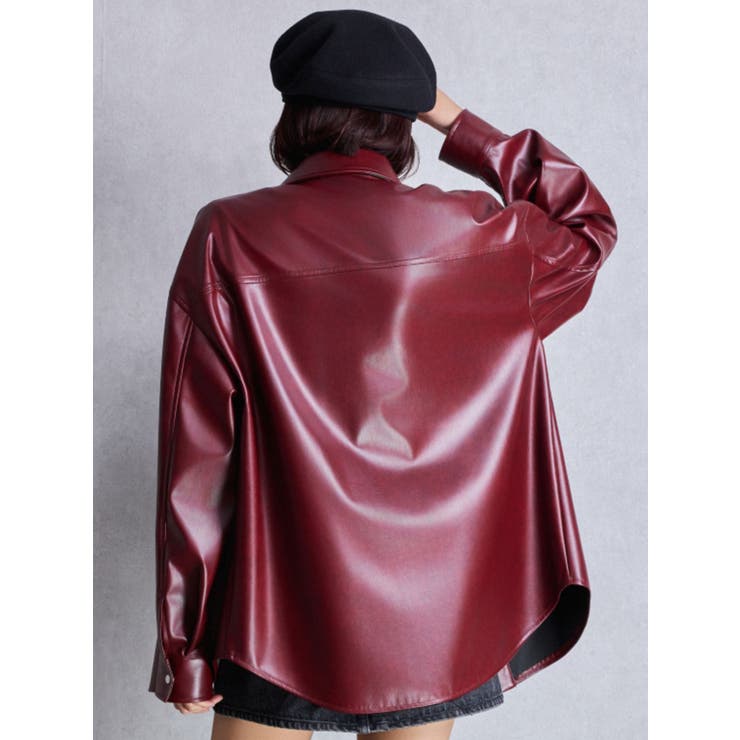 フェイクレザースタイリングシャツ | GYDA | 詳細画像3 