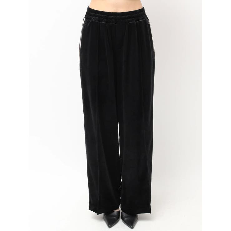 黒 キュロット パンツ レディース ベロア エマ 黒 キュロット パンツ（その他パンツ）｜Rora（ローラ）の