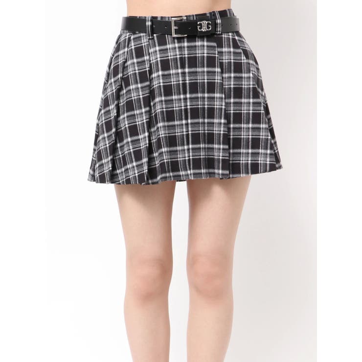 ベルトSETチェックプリーツスカートライクショートパンツ | GYDA | 詳細画像16 