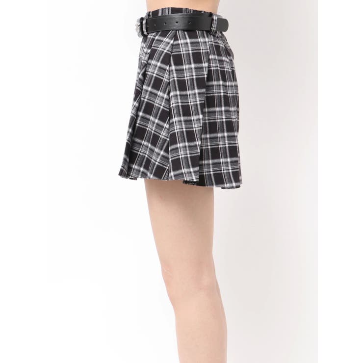 ベルトSETチェックプリーツスカートライクショートパンツ | GYDA | 詳細画像17 