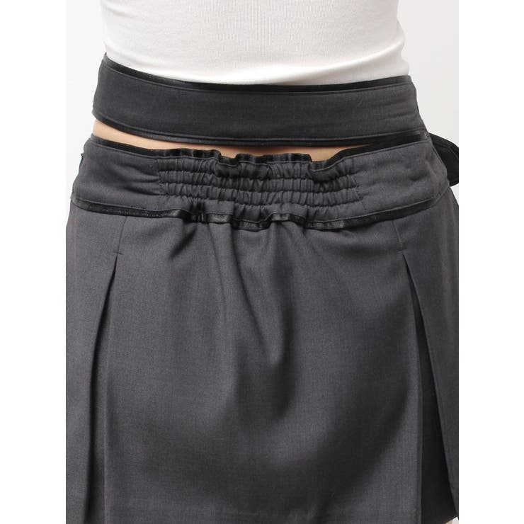 belt designプリーツスカートライクショートパンツ | GYDA | 詳細画像24 