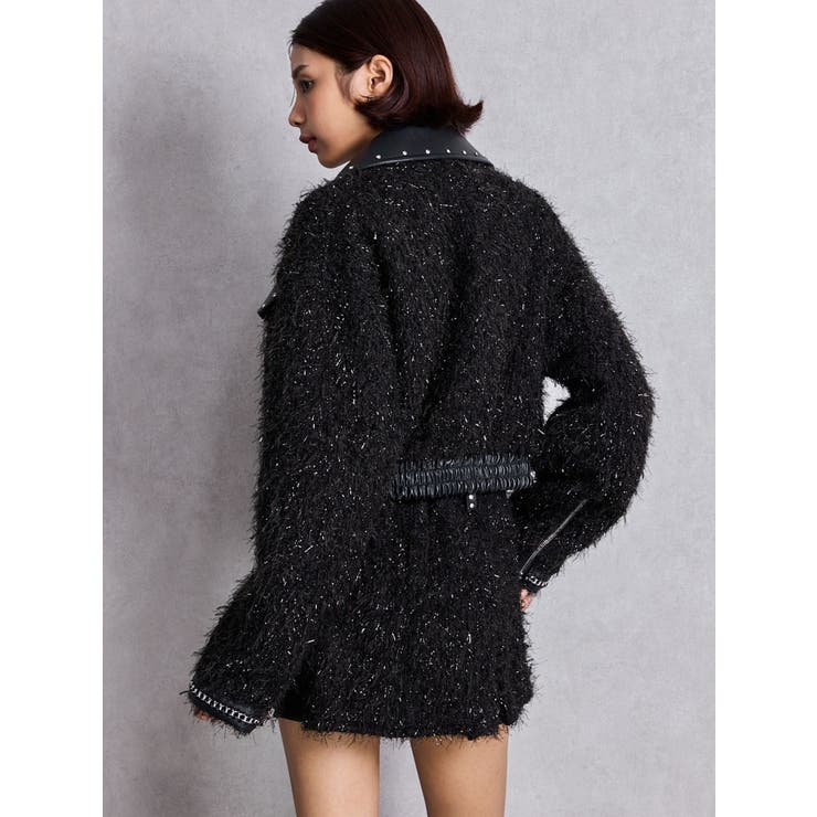 ラメフリンジツイードスカートライクショートパンツ[品番：MKSW0066073