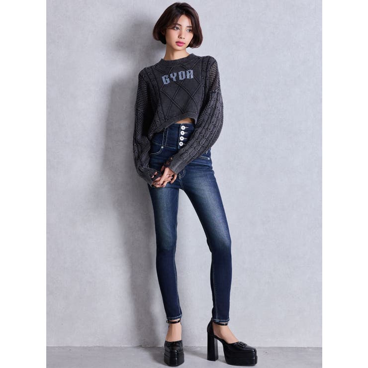 GGアンクルストラップチャンキーヒールパンプス | GYDA | 詳細画像20 