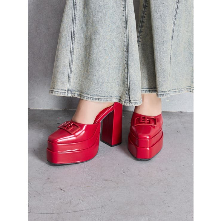 GGアンクルストラップチャンキーヒールパンプス | GYDA | 詳細画像6 