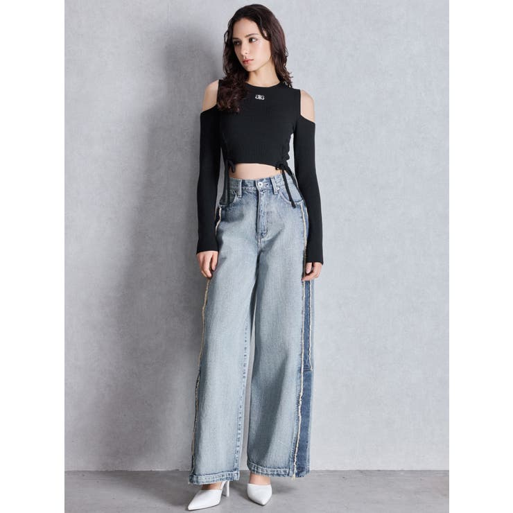 ハイウエストside slit GYDAワイドデニムパンツ | GYDA | 詳細画像11 