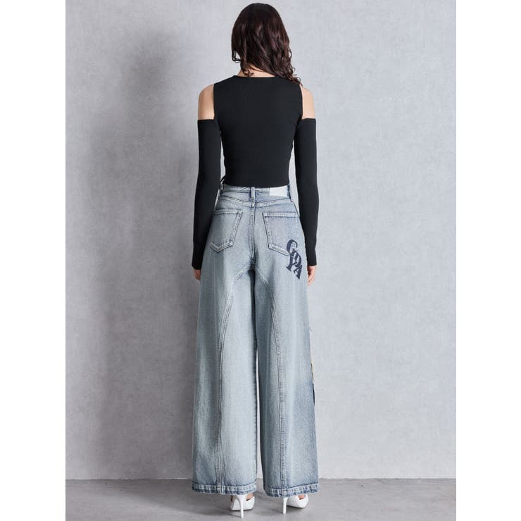 ハイウエストside slit GYDAワイドデニムパンツ | GYDA | 詳細画像12 