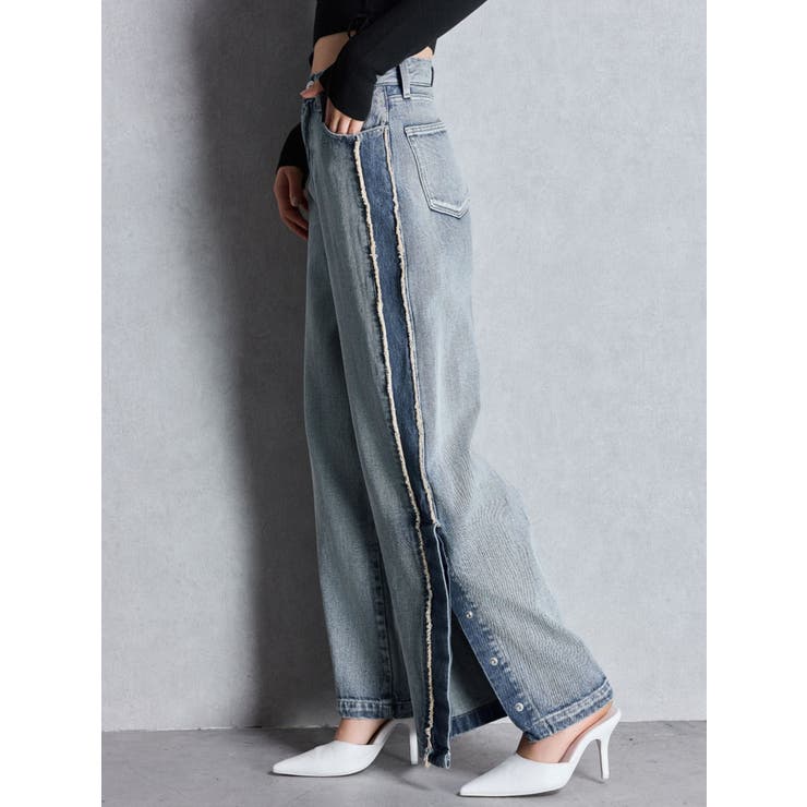 ハイウエストside slit GYDAワイドデニムパンツ | GYDA | 詳細画像16 