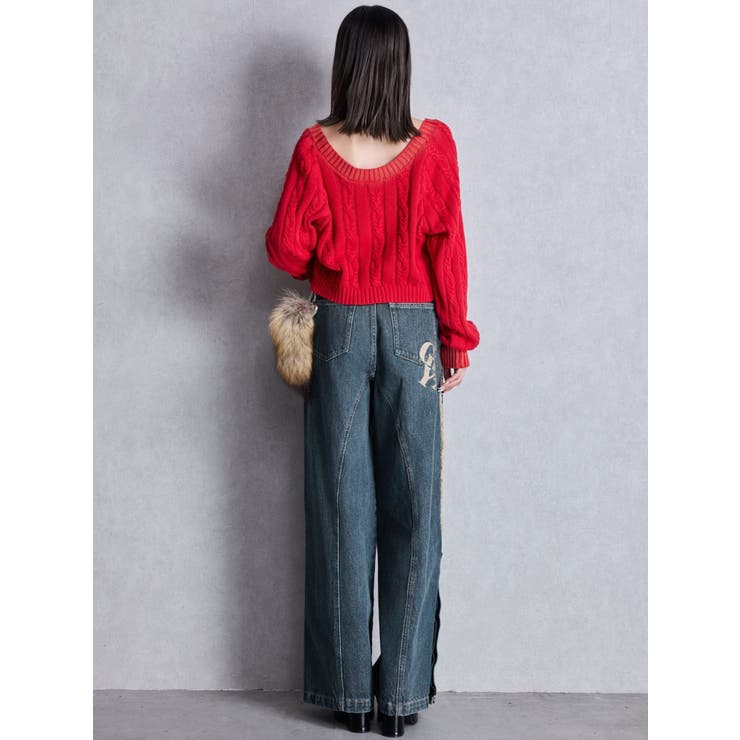 ハイウエストside slit GYDAワイドデニムパンツ | GYDA | 詳細画像6 