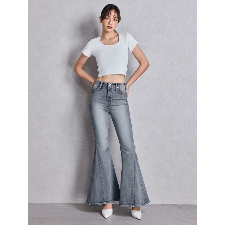 【25SS NEW】SPORTMAX_women / プリーツ入りローウエストパンツ NEWハイウエストBACKクロスフレアパンツ[品番：MKSW0062669