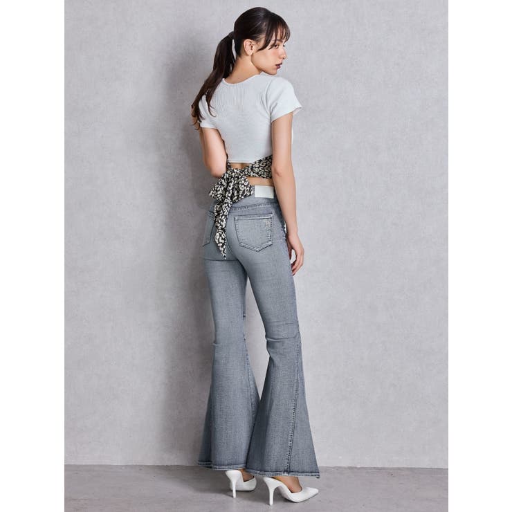 ハイウエストleg lengthフレアデニムパンツ | GYDA | 詳細画像21 