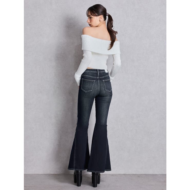 ハイウエストleg lengthフレアデニムパンツ[品番：MKSW0066512