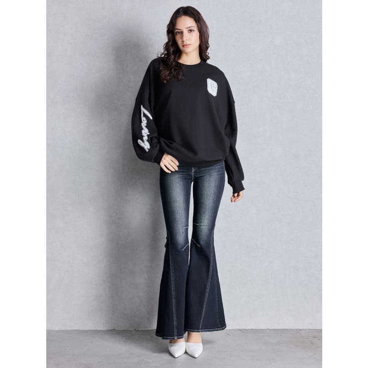 ハイウエストleg lengthフレアデニムパンツ | GYDA | 詳細画像7 