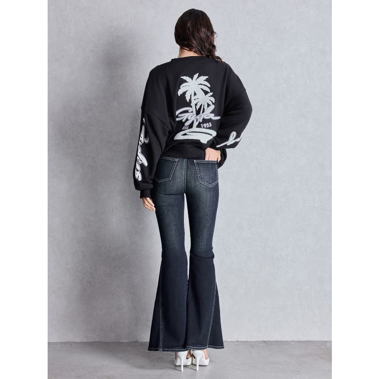 ハイウエストleg lengthフレアデニムパンツ | GYDA | 詳細画像8 