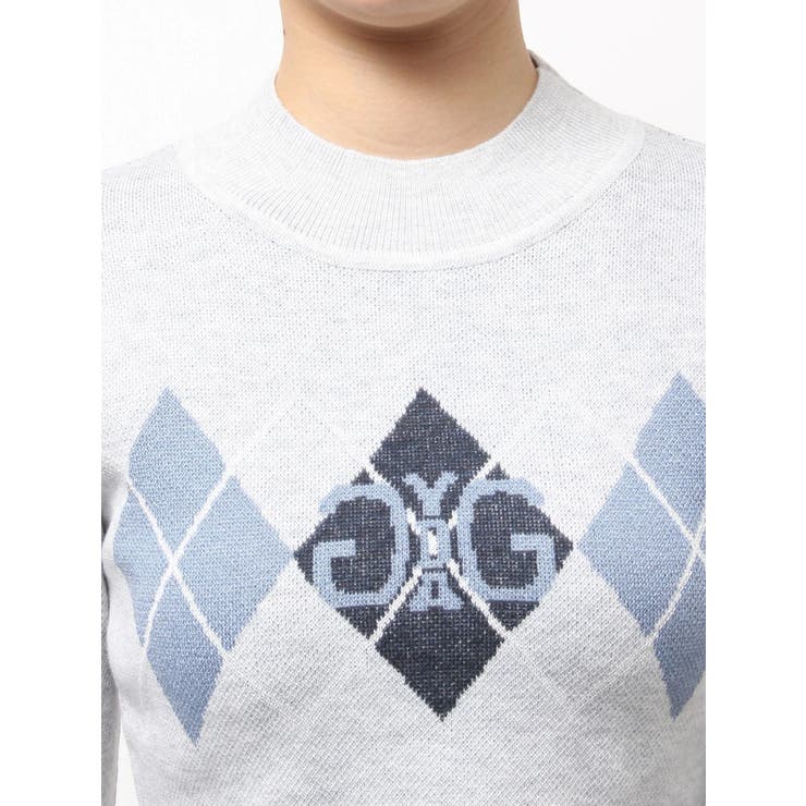 Symmetry GYDA ARGYLEニットトップス[品番：MKSW0066084]｜GYDA