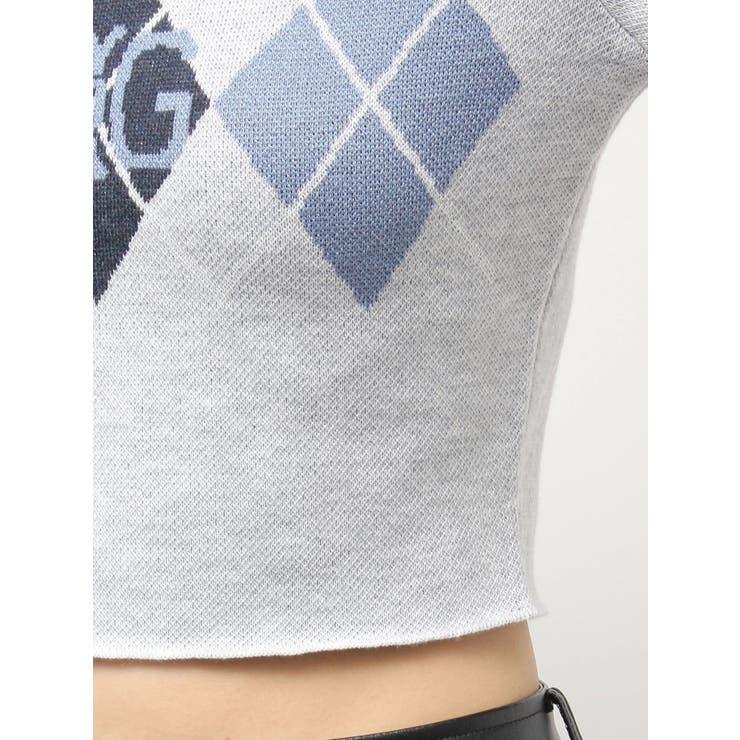 Symmetry GYDA ARGYLEニットトップス[品番：MKSW0066084]｜GYDA