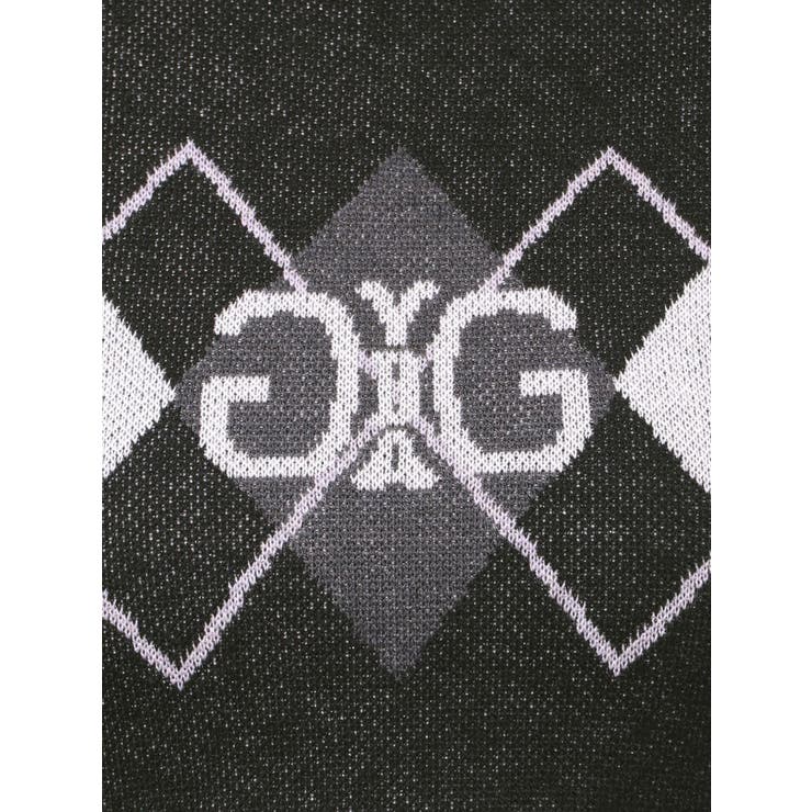 【Area】 Embellished argyleクロップトップ Symmetry GYDA ARGYLEニットトップス[品番：MKSW0066084]｜GYDA