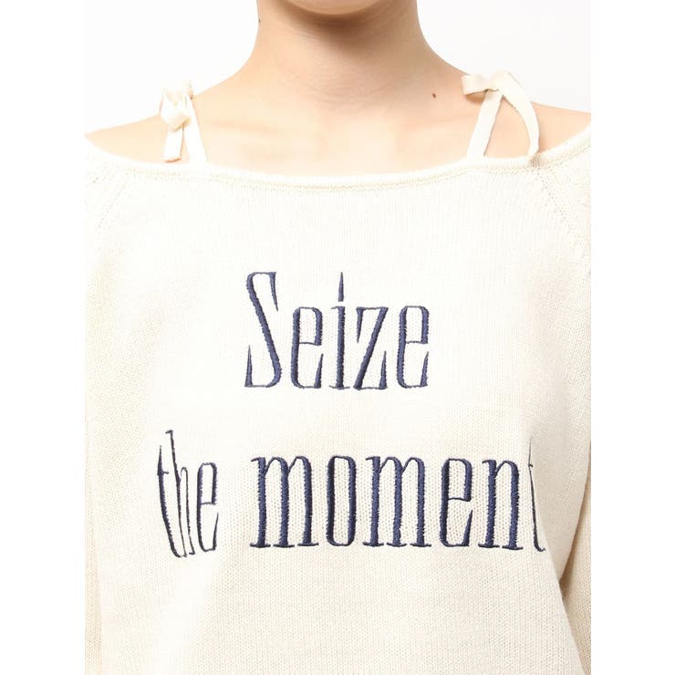Seize the momentオフショルリボンニットトップス | GYDA | 詳細画像19 
