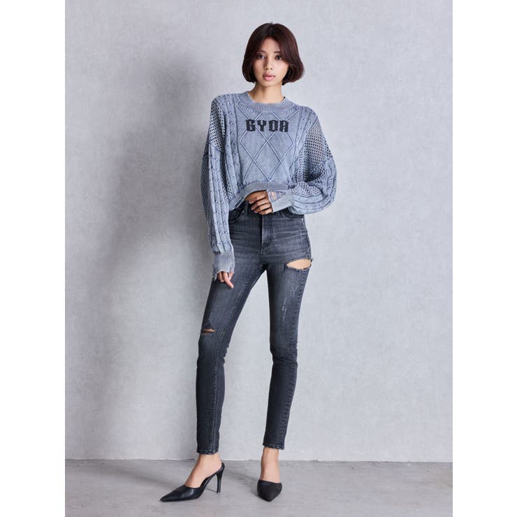 GYDA damage processing ニットトップス | GYDA | 詳細画像8 