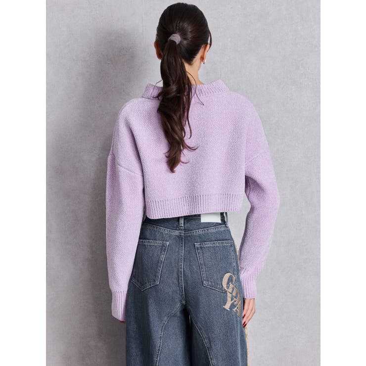 Richest ラメベロアモールショートニットトップス | GYDA | 詳細画像13 