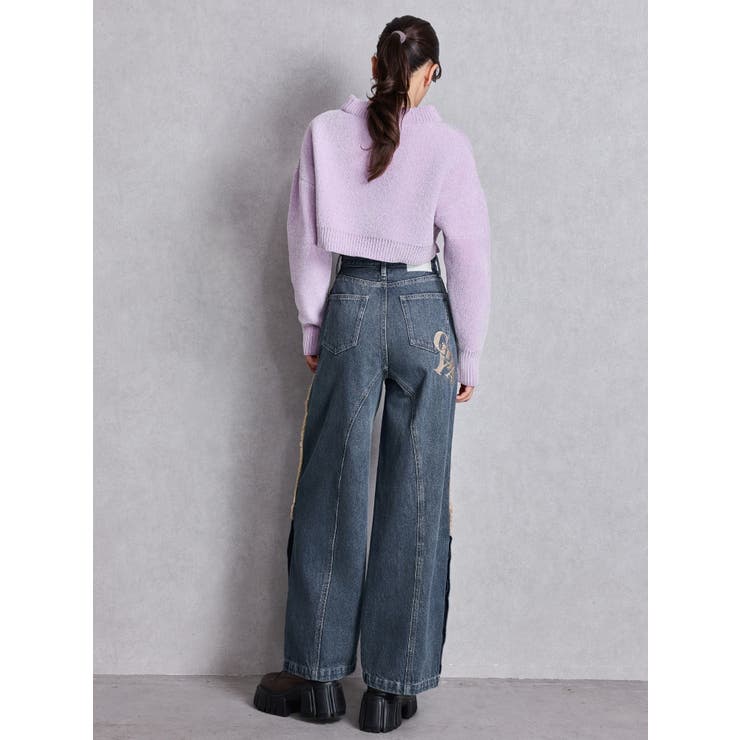 Richest ラメベロアモールショートニットトップス | GYDA | 詳細画像16 