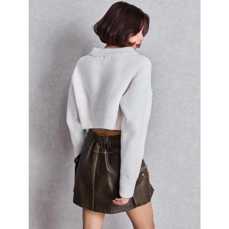 Richest ラメベロアモールショートニットトップス | GYDA | 詳細画像4 