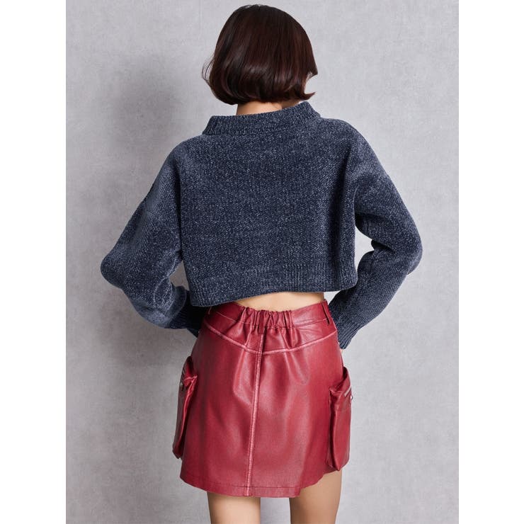 Richest ラメベロアモールショートニットトップス | GYDA | 詳細画像9 