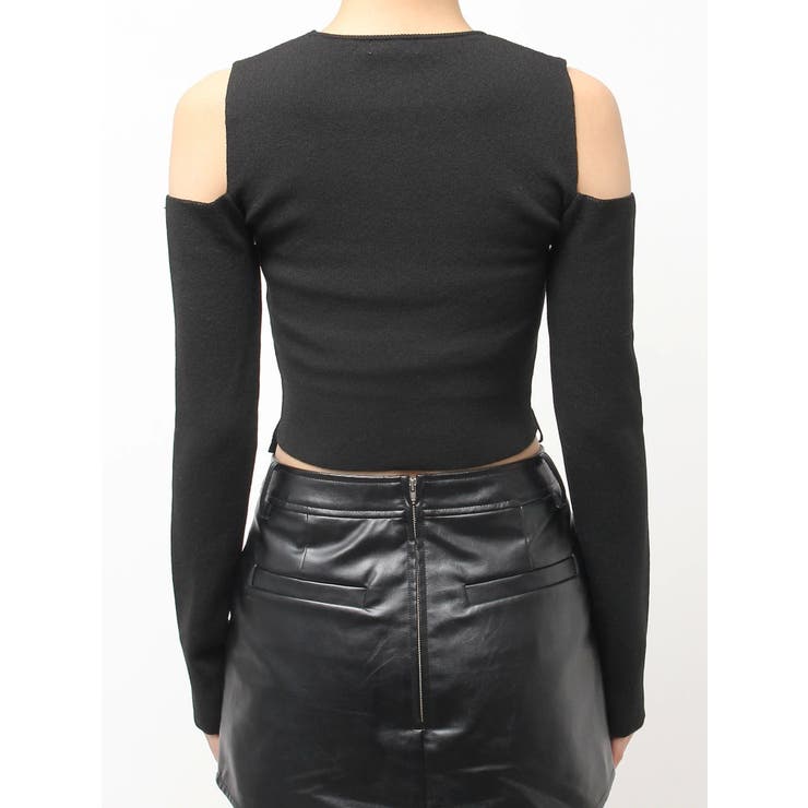 Symmetry GYDAフロントレースアップニットトップス | GYDA | 詳細画像12 