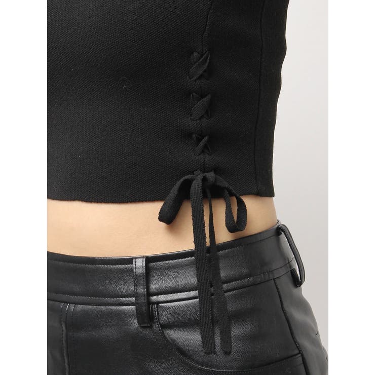 ニット セーター Symmetry GYDAフロントレースアップニットトップス レディース Symmetry GYDAフロントレースアップニットトップス[品番