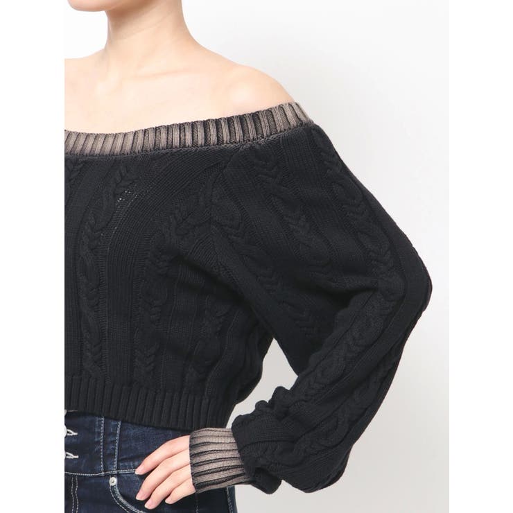 オフショルブリーチニットトップス | GYDA | 詳細画像15 