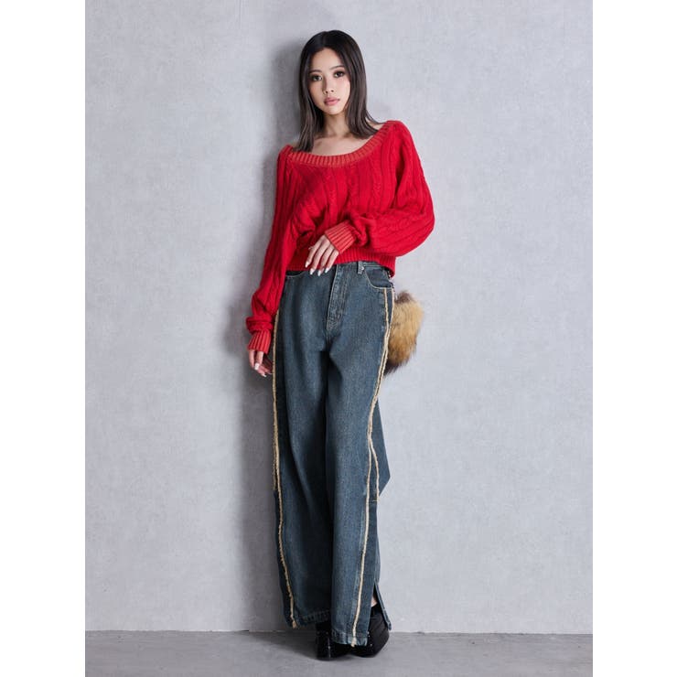 オフショルブリーチニットトップス | GYDA | 詳細画像9 