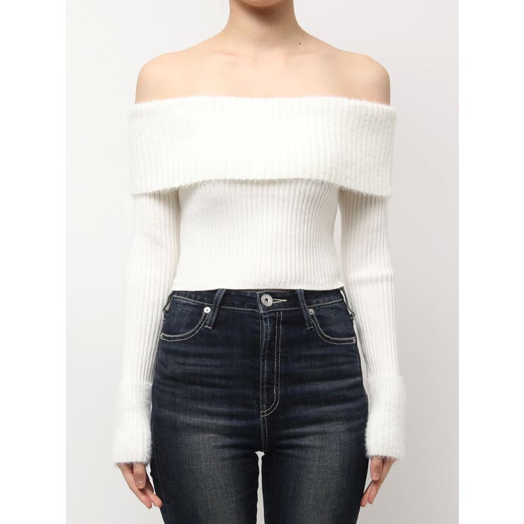 かよちゃん❤️７点⭐️A155⭐️ GYDA ♥ リブ風 オフショル ショートトップス かよちゃん❤️⭐️A155⭐️ GYDA ♥ リブ風 オフショル