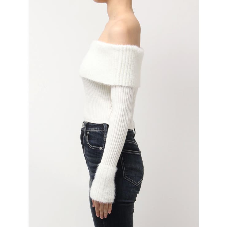 mix materialオフショルニットトップス | GYDA | 詳細画像16 