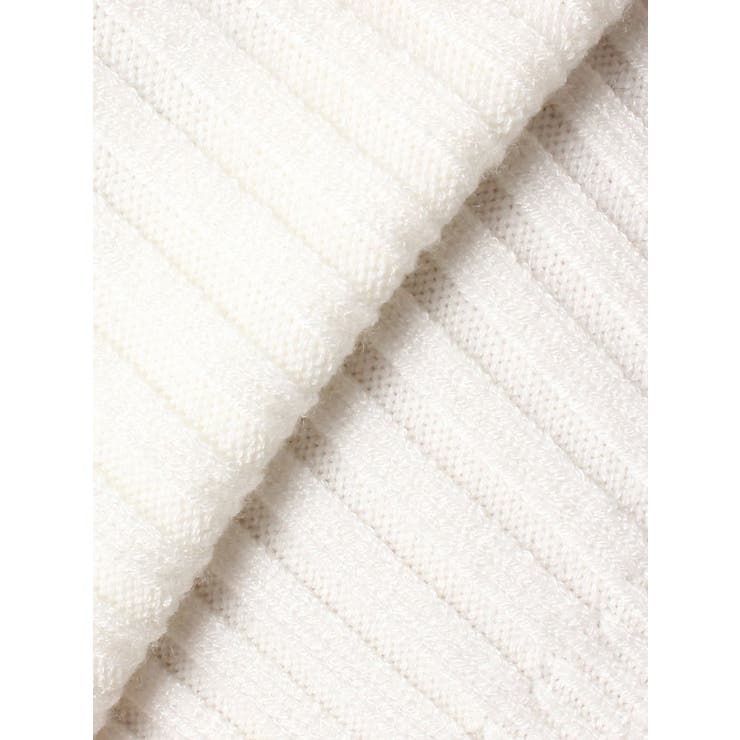 mix materialオフショルニットトップス[品番：MKSW0066502