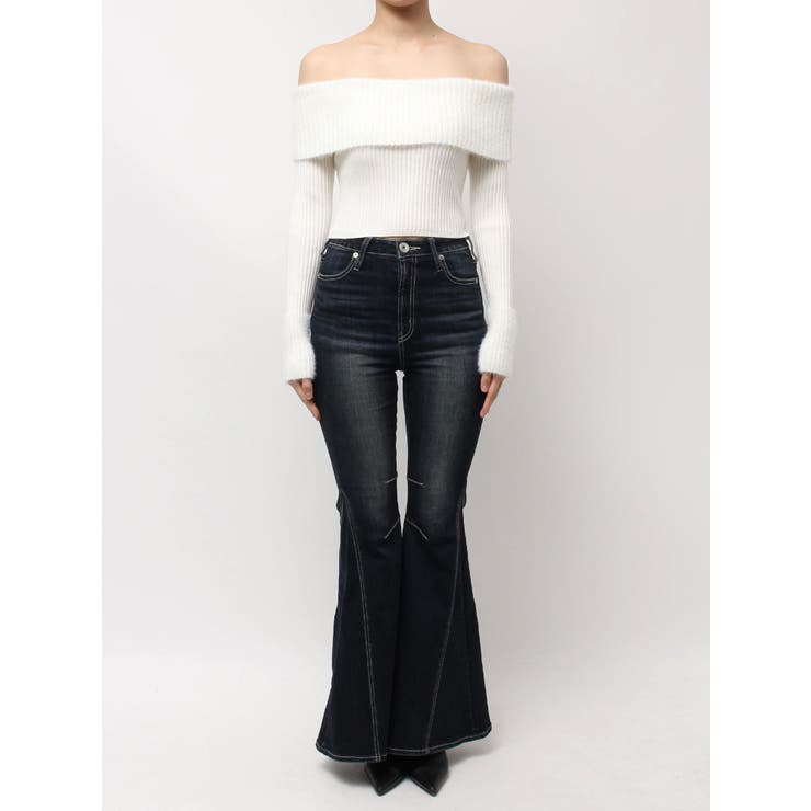 mix materialオフショルニットトップス | GYDA | 詳細画像22 