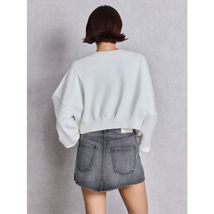 上田^_^ ラインパイルニット スカートライクショートパンツ[品番