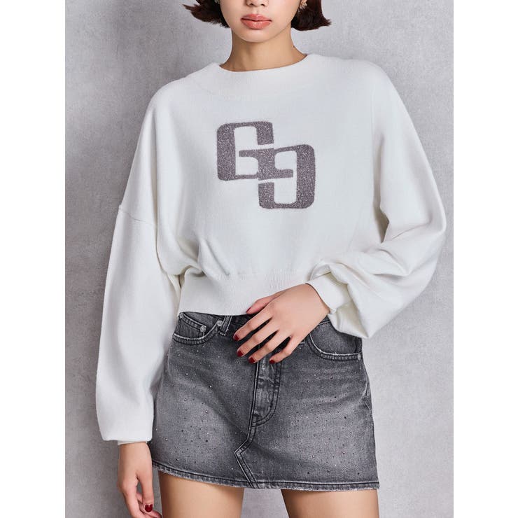 GGインターシャニットトップス[品番：MKSW0066504]｜GYDA