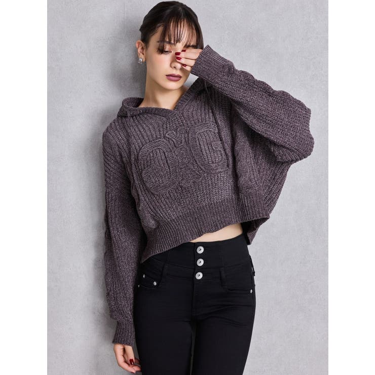 Symmetry GYDAベロアニットパーカー[品番：MKSW0066505]｜GYDA