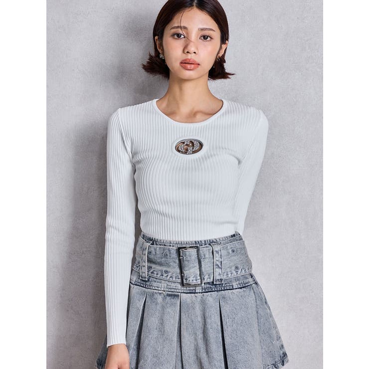 GD bijou MOLDニットトップス[品番：MKSW0066087]｜GYDA
