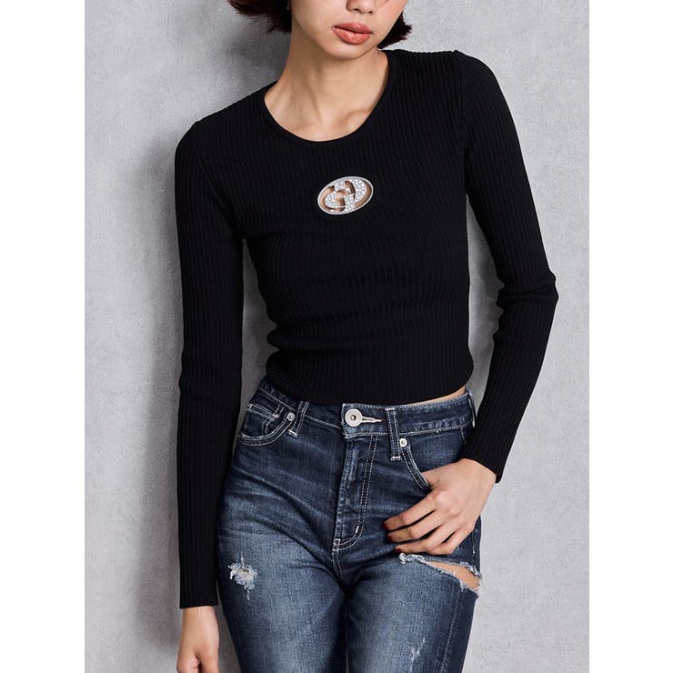 GD bijou MOLDニットトップス[品番：MKSW0066087]｜GYDA