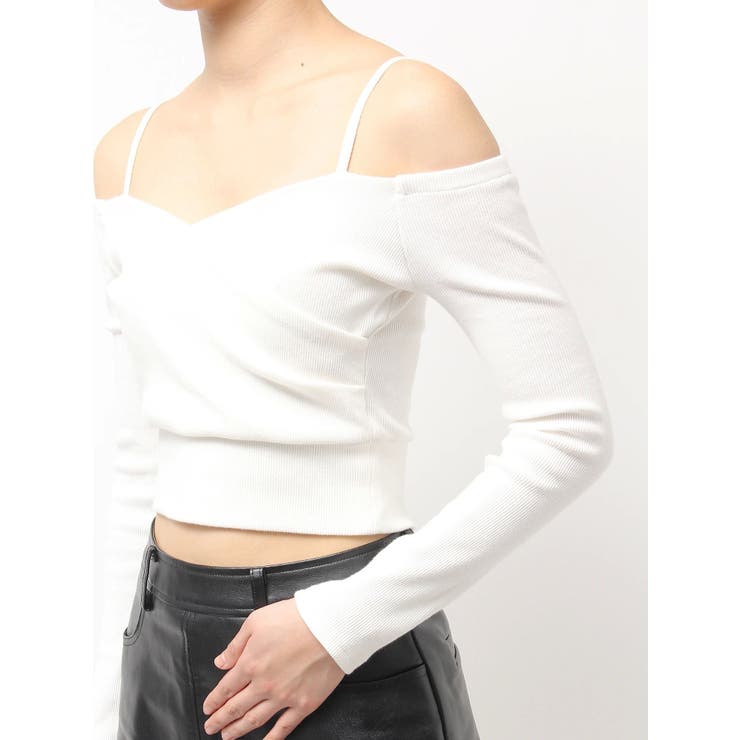 即日発送！ GYDA カシュクールデザインオフショルトップス オフホワイト ジェイダ GYDA カシュクールデザインオフショルトップス （オフ