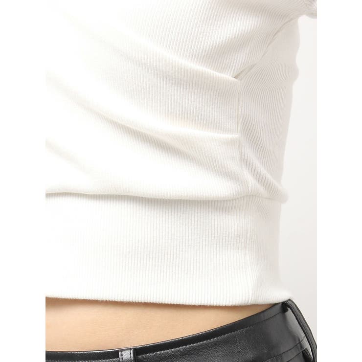 カシュクールデザインオフショルトップス[品番：MKSW0066093