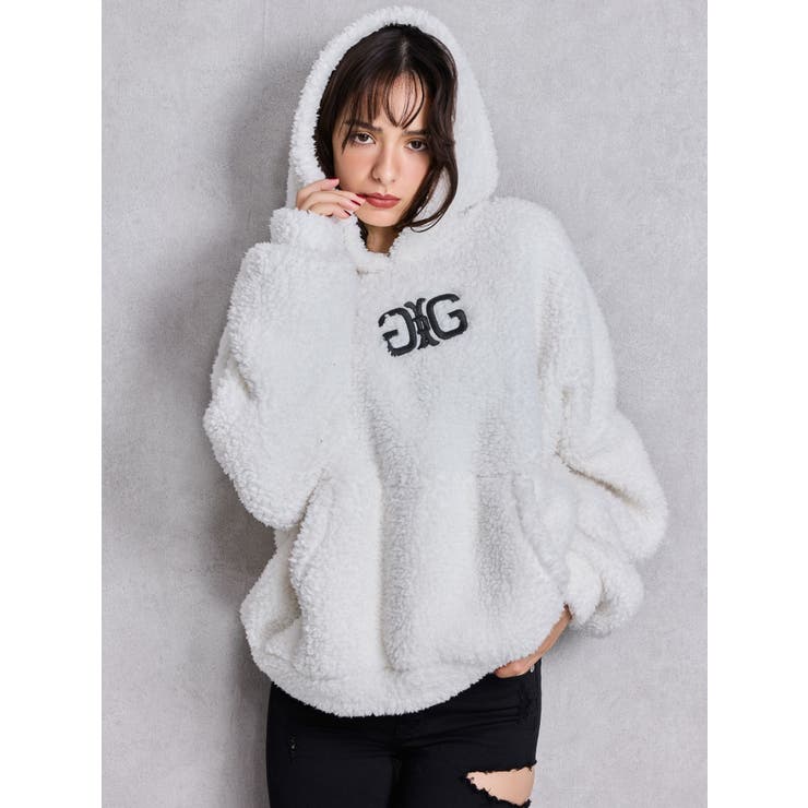 GYDAパーカー GYDA［MLB］バックロゴスウェットショートパーカー[品番