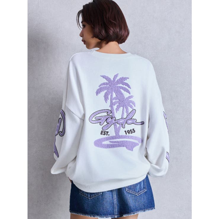 palm tree Gydies Lovingサガラスウェットトップス | GYDA | 詳細画像4 